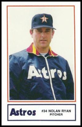 1987 Houston Astros Police 16 Nolan Ryan